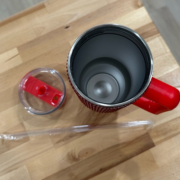 New! Red Diamond Insulated Blinged Out 40oz. Tumbler Handle & Straw - Picture 10 of 16